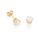Brinco solitário banhado a ouro BRANCO 526258 Rommanel