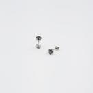 Brinco solitário cristal preto 6mm em aço