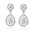 Brinco Strass Prata Noiva Debutante Madrinha Festa Luxo B13