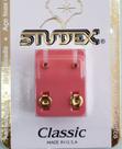 Brinco studex classic 2mm bezel rosa pequeno dourado cor:dourado