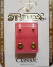 Brinco studex classic 2mm bezel vermelho pequeno dourado cor:dourado