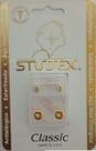 BRINCO STUDEX CLASSIC 3MM BEZEL CRISTAL MEDIO DOURADO Cor:Dourado