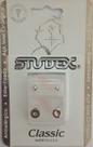 Brinco studex classic 3mm estrela com pedra medio prata cor:prateado