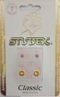 Brinco studex classic 3mm rosa claro medio dourado cor:dourado