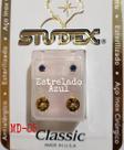 Brinco studex classic 4mm estrelado azul safira medio dourado