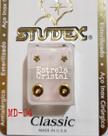 Brinco studex classic 4mm estrelado cristal medio dourado