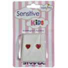 Brinco studex sensitive kids coração rosa glitter 6x6mm sk3565y