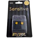 Brinco studex sensitive zodíaco 5mm leão - topázio amarelo cor:dourado