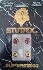 Brinco studex supermaxxi flor rosa ld66023y dourado