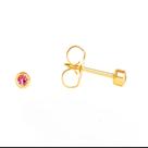 Brinco studex system 75 baby bezel rosa 2mm - cod 129