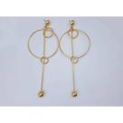 Brinco três argolas banhado a ouro 18k