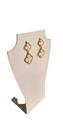 BRINCO TREVO BRANCO PÊNDULO COM DOURADO FEMININO Dourado BRINCO TREVO BRANCO PÊNDULO COM DOURADO FEMININO Dourado