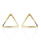 Brinco Triangular Folheado a Ouro 18k Moderno e Sofisticado