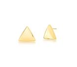 BRINCO TRIANGULAR LISO BANHADO A OURO - 1,9 cm x 2,1 cm - 9 g