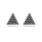 Brinco Triângulo de Bolinhas de Prata 925 Brinco Triângulo de Bolinhas de Prata 925