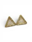 Brinco triangulo madre pérola dourado Brinco triangulo madre pérola dourado