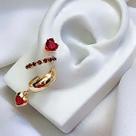 Brinco Trio Argola Folheado Ouro 18k