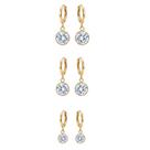 Brinco Trio Argola Ponto de Luz Banhado em Ouro 18K