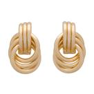 Brinco Trio Argolas Entrelaçadas Banhado a Ouro 18K