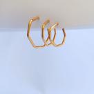 Brinco Trio de Argola Banhado a Ouro 18k