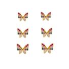 Brinco Trio de Borboleta Colorida Yasmin