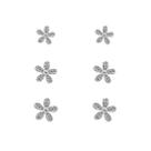 Brinco Trio de Flores Brenda Prata 925