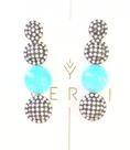 Brinco turquesa zirconia