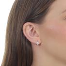Brinco Unissex Fecho Pequeno Cruz Prata Piercing Cartilagem