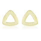 Brinco Via Triangular Vazado - Banho Ouro 18K