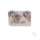 Brinco Zirconia 8mm Prata 925 Ponto de Luz