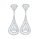 Brinco Zircônia Cristal Triângulo Gota BC4241