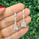 Brinco Zirconia Folheado A Ouro