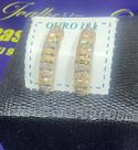 Brincos 3 Cores Ouro 18 Kilates Peso 1.27 Gramas 23 x 4 mm