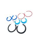Brincos Argola Coloridos Verão Kit 5 Pares Em Silicone
