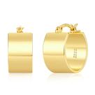 Brincos argola grossa Senteria banhados a ouro 14K 10 mm