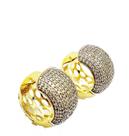 Brincos Argolas Largas Zirconias Banho De Ouro 18k 4548