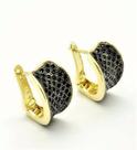 Brincos Argolas Microzirconias Fecho Italiano Banho Ouro 18k 2243 Brincos Argolas Microzirconias Fecho Italiano Banho Ouro 18k 2243