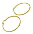 Brincos Argolas Torneadas Fecho Italiano Banho Ouro 18k 4617 Brincos Argolas Torneadas Fecho Italiano Banho Ouro 18k 4617