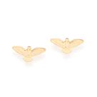 Brincos banhado ouro 3x 24k 18k e 22k feminino rommanel liso espírito santo 526053