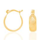 Brincos banhado ouro 3x 24k 18k e 22k femininos argola pequenos quadrados trabalhos rommanel 524033