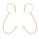 Brincos banhado ouro 3x 24k 18k e 22k femininos ear cuff e climber corações pérolas rommanel p/ fone de ouvido 526993