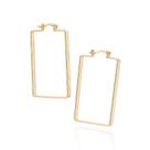Brincos banhado ouro 3x 24k 18k e 22k femininos grande maxi argola rommanel retangular 527268 Brincos banhado ouro 3x 24k 18k e 22k femininos grande maxi argola rommanel retangular 527268