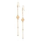 Brincos banhado ouro 3x 24k 18k e 22k femininos grandes corrente rommanel gancho esferas penduradas 527167