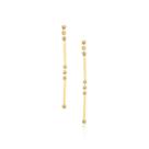 Brincos banhado ouro 3x 24k 18k e 22k femininos grandes cristais rommanel fio palito pendurado 523390