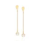 Brincos banhado ouro 3x 24k 18k e 22k femininos para noivas grandes zircônia rommanel palito pendurada 525200