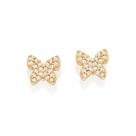 Brincos banhado ouro 3x 24k 18k e 22k femininos pequenos cravejado zircônias borboleta rommanel 527215 Brincos banhado ouro 3x 24k 18k e 22k femininos pequenos cravejado zircônias borboleta rommanel 527215