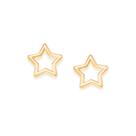 Brincos banhado ouro 3x 24k 18k e 22k femininos pequenos estrela rommanel vazada 526592