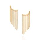 Brincos banhado ouro 3x 24k 18k e 22k femininos rommanel ear cuff franja várias correntes penduradas 526566 Brincos banhado ouro 3x 24k 18k e 22k femininos rommanel ear cuff franja várias correntes penduradas 526566