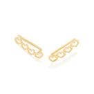 Brincos banhado ouro 3x 24k 18k e 22k ou prata 925 femininos ear cuff 4 corações rommanel vazados 526493 321787