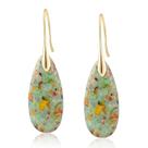 Brincos BOBOXZSZD Natural Healing Stone Fishhoop Dangle